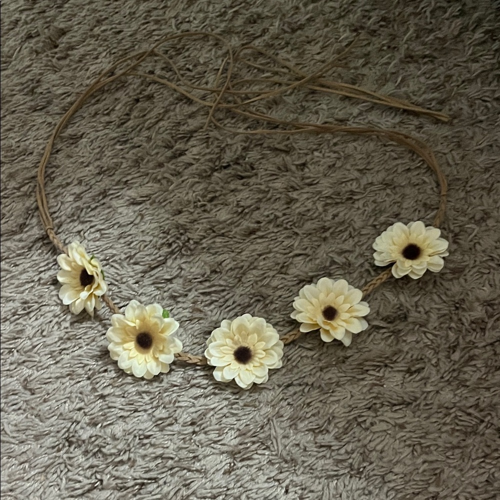 Target Cream Daisy Hairband